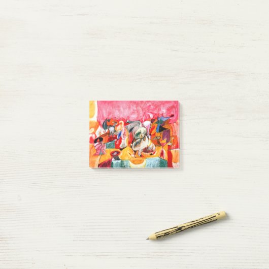 アプリコットのアルシレのゴーキーな香り ポストイット (デスク上)