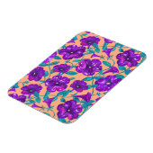 アプリコットの背景にペチュニア夜空スローピル マグネット (左側)