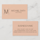 アプリコットの色の背景 名刺 (正面/裏面)