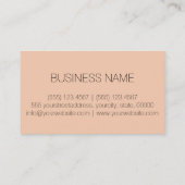 アプリコットの色の背景 名刺 (裏面)