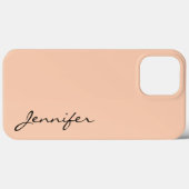 アプリコットの色の背景 Case-Mate iPhoneケース (裏面 (横))