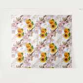 アプリコットの花と果実。 タペストリー (正面(横))