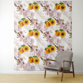 アプリコットの花と果実。 タペストリー (インサイチュ)