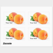 アプリコットまたは桃 長方形シール (シート)