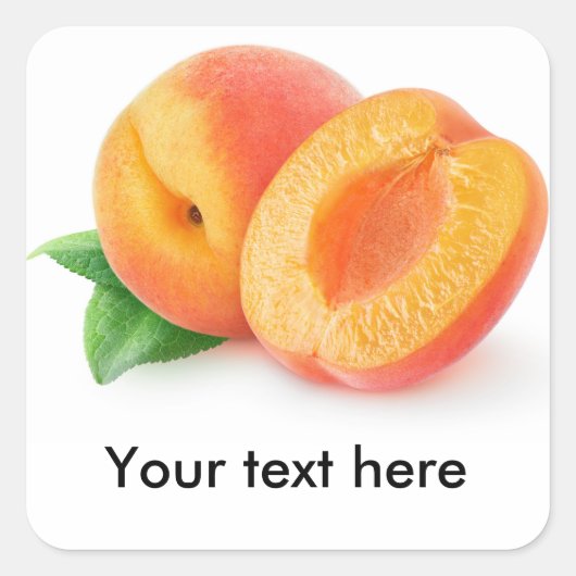 アプリコットを切る スクエアシール (正面)