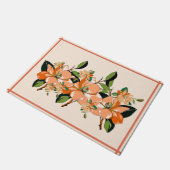 アプリコットアザレアオンクリーム ドアマット (アングル)