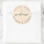 アプリコットウェルカムステッカーラベルforホテルウェルカムバッグ ラウンドシール (バッグ)