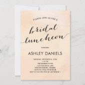 アプリコットウォーターカラーブライダルルンチョン招待状 招待状 (正面)