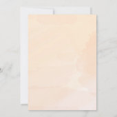 アプリコットウォーターカラーブライダルルンチョン招待状 招待状 (裏面)