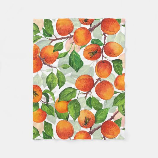 アプリコットガーデン3 フリースブランケット (正面)