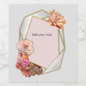 アプリコットクラッシュ多肉色 ワインラベル (シングルラベル)