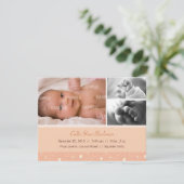 アプリコットグムドロップベビー誕生 案内状 (スタンド正面)