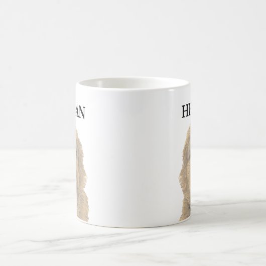 アプリコットゴールデンパーソナライズされたドードル コーヒーマグカップ (中央)