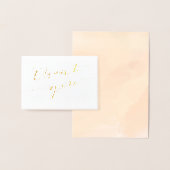 アプリコットゴールド結婚フォイルのサンキューカード 箔カード (ディスプレー)