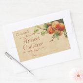アプリコットジャムまたは缶詰 長方形シール (封筒)