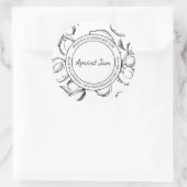 アプリコットジャムスケッチラモダンベル ラウンドシール (バッグ)