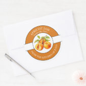 アプリコットジャムラベル ラウンドシール (封筒)
