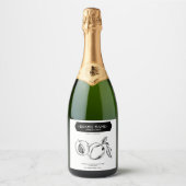 アプリコットジャム瓶ラベル包装デザイン スパークリングワインラベル (正面)