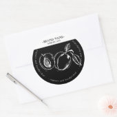 アプリコットジャム瓶ラベル包装デザイン ラウンドシール (封筒)