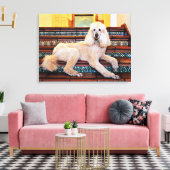 アプリコットスタンダードプードルボチェリ キャンバスプリント (インサイチュ (リビング))