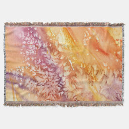 アプリコットソルベ抽象芸術水色 スローブランケット
