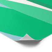 アプリコットチューリ芸術的ップモダンカラーブロックカスタム ポスター (角)