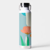 アプリコットチューリ芸術的ップモダンカラーブロック春 ウォーターボトル (正面)