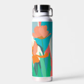 アプリコットチューリ芸術的ップモダンカラーブロック春 ウォーターボトル (背面)