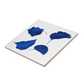 アプリコットツリーダーク王室のブルー葉の タイル (側面)