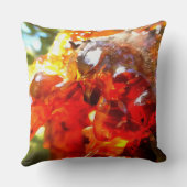 アプリコットツリーリーク樹脂抽象芸術抽象芸術ペイント クッション (裏面)