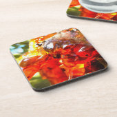アプリコットツリーリーク樹脂抽象芸術抽象芸術ペイント コースター (左側)