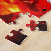 アプリコットツリーリーク樹脂抽象芸術抽象芸術ペイント ジグソーパズル (側面)