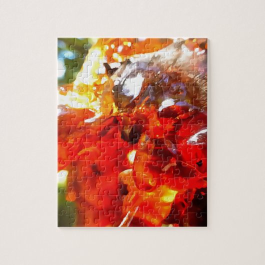 アプリコットツリーリーク樹脂抽象芸術抽象芸術ペイント ジグソーパズル (縦)