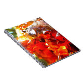 アプリコットツリーリーク樹脂抽象芸術抽象芸術ペイント ノートブック (右側)