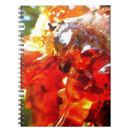 アプリコットツリーリーク樹脂抽象芸術抽象芸術ペイント ノートブック (正面)