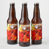 アプリコットツリーリーク樹脂抽象芸術抽象芸術ペイント ビールラベル (ボトル)