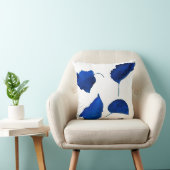 アプリコットツリー葉ブルー装飾用クッション クッション (椅子)