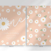 アプリコットデイジー 1歳の誕生日招待状 招待状