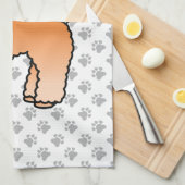 アプリコットトイプードルかわいい漫画の犬 キッチンタオル (四つ折り)