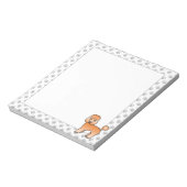 アプリコットトイプードルかわいい漫画の犬 ノートパッド (回転)