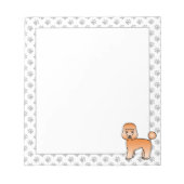 アプリコットトイプードルかわいい漫画の犬 ノートパッド (正面)