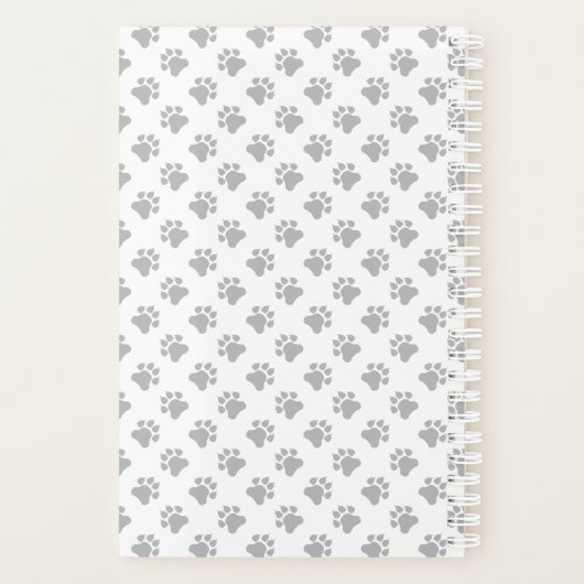 アプリコットトイプードルキュート漫画の犬と文字 プランナー手帳 (裏面)