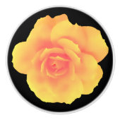 アプリコットバラキャビネットノブ セラミックノブ (正面)