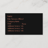 アプリコットバラフローラ美しいデザインパーソナル 名刺 (裏面)