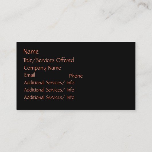 アプリコットバラフローラ美しいデザインパーソナル 名刺 (裏面)