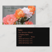 アプリコットバラフローラ美しいデザインパーソナル 名刺 (正面/裏面)