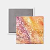 アプリコットバラ抽象デザイン マグネット (正面/裏面)