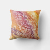 アプリコットバラ水彩枕 クッション (裏面)