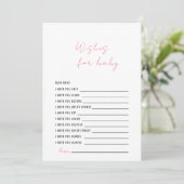 アプリコットピンクの赤ちゃんシャワーがこのベビーを願う 招待状 (スタンド正面)