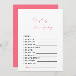 アプリコットピンクの赤ちゃんシャワーがこのベビーを願う 招待状